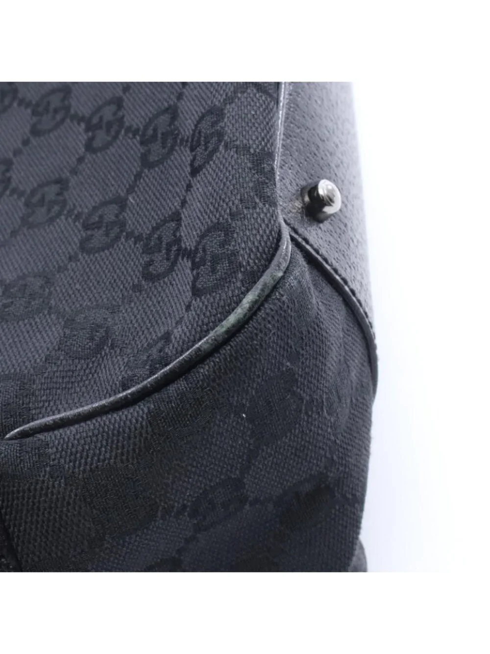 Gucci Handbag GG Canvas Black Tote - Picture 8 of 11